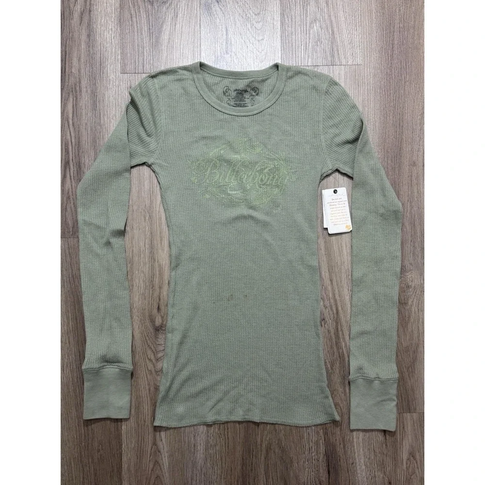 Y2K Billabong Women Green Long Sleeve Shirt Size S